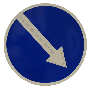 Знак 4.2.1 объезд препятствия справа (диаметр 700мм) - Дорожные знаки - Светодиодные знаки - Магазин охраны труда Протекторшоп
