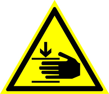 W27 осторожно! возможно травмирование рук (пластик, сторона 200 мм) - Знаки безопасности - Предупреждающие знаки - Магазин охраны труда Протекторшоп